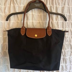 Black Longchamp Le pliage tote 🖤🦒♠️
